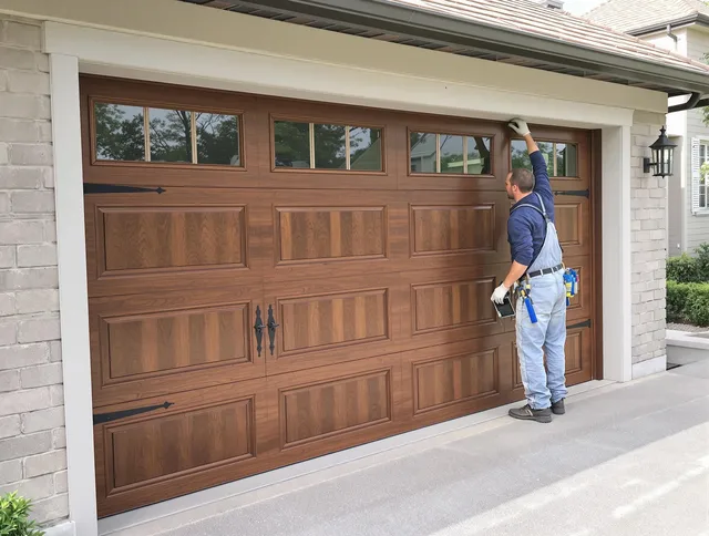 Custom garage door showcase by Winthrop Garage Door Repair in Winthrop