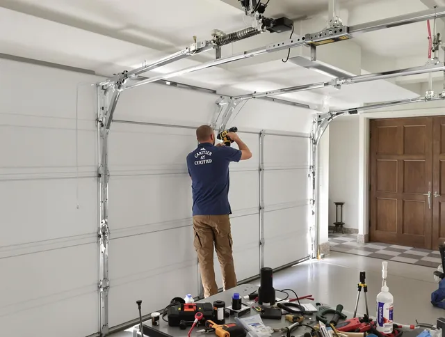 Winthrop Garage Door Repair certified technician performing precision garage door repair in Winthrop