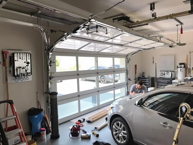 Garage door noise reduction service by Winthrop Garage Door Repair in Winthrop