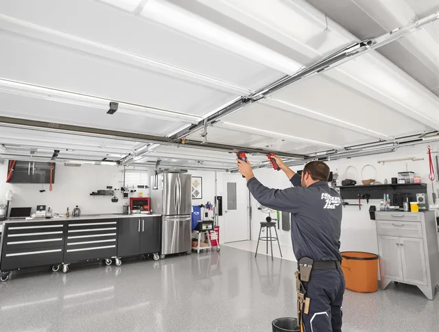 Overhead garage door repair service by Winthrop Garage Door Repair in Winthrop